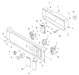 Part Location Diagram of 84002314 Briggs and Stratton Panel, Control